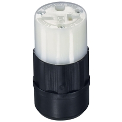 LEVITON 5469-C Black & White Straight Blade Connector