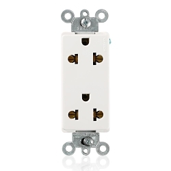 LEVITON 5825-W Decora Plus Straight Blade Receptacle