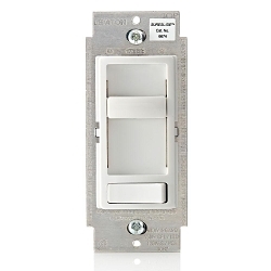 LEVITON 6674-P0W Decora SureSlide Dimmer Switch