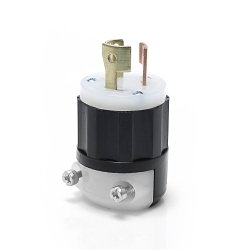 LEVITON 7567-C Black & White Locking Plug