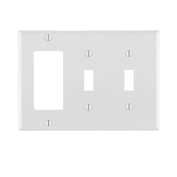 LEVITON 80421-W Decora Combination Wallplate