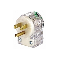 LEVITON 8215-CAT Angled Cable Mount Grounding Straight Blade Plug