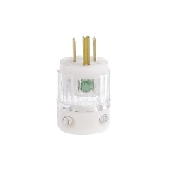 LEVITON 8215-CT Black & White Straight Blade Plug