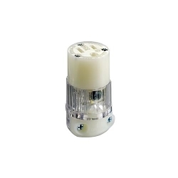 LEVITON 8219-CT Black & White Straight Blade Connector