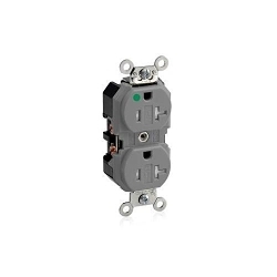 LEVITON 8300-SGG 1-Phase Duplex Extra Heavy Duty Tamper Resistant Straight Blade Receptacle