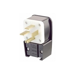 LEVITON 8452-P Black & White Straight Blade Plug