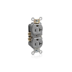LEVITON BR20-GY Straight Blade Receptacle
