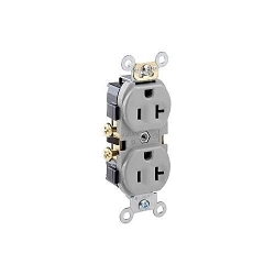 LEVITON CR20-GY Straight Blade Receptacle