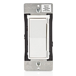Leviton Decora DS710-10Z 3-Way Dimmer Switch, 120/277 V AC, 1 Pole, Rocker On/Off Operation, Ivory/Light Almond/White