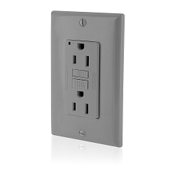 LEVITON GFNT1-GY SmartlockPro Slim GFCI Receptacle