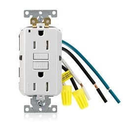LEVITON GFTR1-5LW Smartlockpro Slim Gfci Receptacle