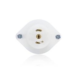 LEVITON ML2-PER Black & White Locking Flanged Outlet