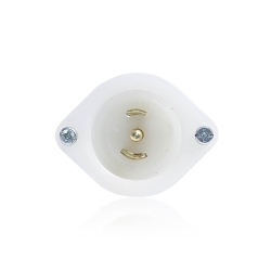 LEVITON ML3-PB Black & White Locking Flanged Inlet