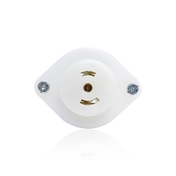 LEVITON ML3-PER Black & White Locking Flanged Outlet