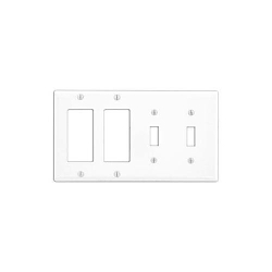 LEVITON P2262-W Decora Combination Wallplate