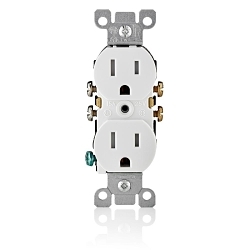 LEVITON T5320-W Duplex Tamper and Weather Resistant Straight Blade Receptacle