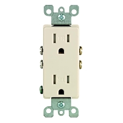 LEVITON T5325-T Decora Straight Blade Receptacle