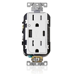 LEVITON T5633-2W Decora Usb Receptacle