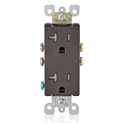 LEVITON T5825 Decora Straight Blade Receptacle