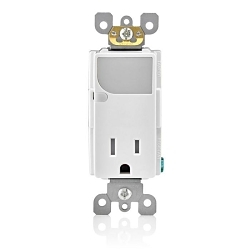 LEVITON T6525-W Decora Combination Receptacle