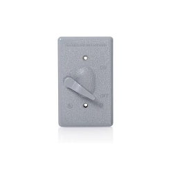 LEVITON WM1S-GY Outlet Box Cover