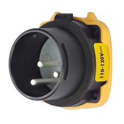 Meltric 35-18109-HAZ DSDC1 Inlet, 130 VDC, 20 A, 2 Poles, Black