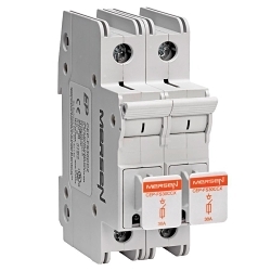Mersen CEP-FS30CC2 CEP Compact Fused Disconnect, 600 VAC, 250 VDC, 30 A, 1.5 hp, 2 Poles