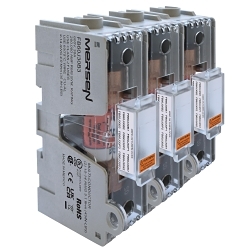 Mersen FB60J30B3 FB6 Fuse Block, 30 A, 600 VDC, Class: J