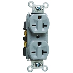 Legrand-Pass & Seymour 5862-GRY Straight Blade Receptacle
