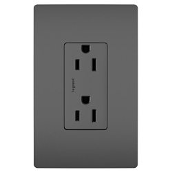 Legrand-Pass & Seymour 885-TRBK Straight Blade Receptacle