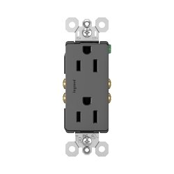 Legrand-Pass & Seymour 885-TRBK Straight Blade Receptacle