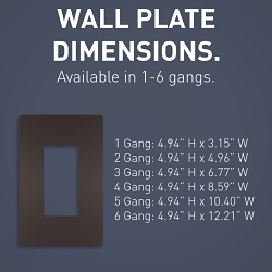 Legrand-Pass & Seymour RWP263DBCC6 Radiant Wallplate