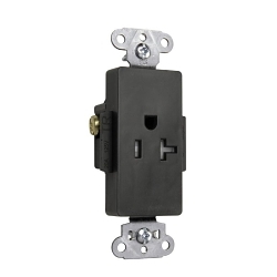 Legrand-Pass & Seymour TR26361-BK Straight Blade Receptacle
