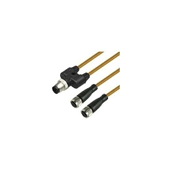 Pepperl+Fuchs V1-G-OR0.3M-POC-T-V1-G V1 Connection cable, M12 Connector End Style, 48 VAC/60 VDC, 4 A