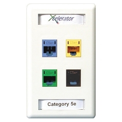 Hubbell IFP14W Keystone Faceplate