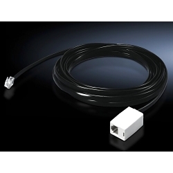 Rittal 7320814 Extension Cable, RJ12 Jack x Connector, For Use With CMC III Sensor, Black