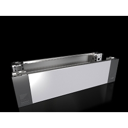 Rittal 8620061 Base/Plinth Corner Piece, For Use With or without trim panels depending on the application, Stainless Steel/Plastic