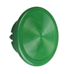 Schneider Electric Harmony Mushroom Knob, Extended Snap-In, 30 mm Dia, Round, Polycarbonate, Green