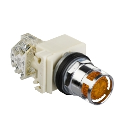 Schneider Electric 9001K3L35LYAH13 Harmony Illuminated Pushbutton