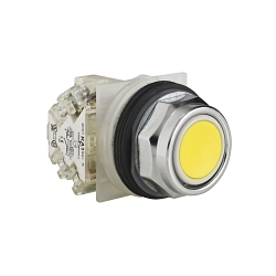 Schneider Electric 9001KR1YH13 Harmony Non-Illuminated Pushbutton