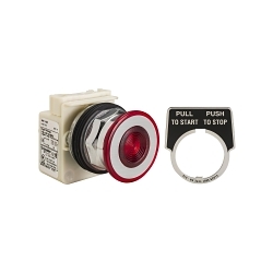 Schneider Electric 9001KR9P1R Harmony Illuminated Pushbutton Operator