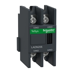 Schneider Electric LADN206 Auxiliary Contact Block, 690 VAC, 10 A, 2 Contacts
