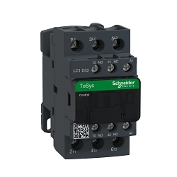 Schneider Electric LC1D32FC7, Contactor, LC1D Series, 127 VAC Coil, 32 to 50 A Maximum Load Current, 115 VAC,230/240 VAC,200/208 VAC,230/240 VAC,460/480 VAC,575/600 VAC Coil, 3 Pole, 50/60 Hz Frequency, 2 W Wattage, 3NO Contact Configuration, 1 NO + 1 NC Auxiliary Contacts, Power Factor: 7.5 kW 220 to 230 V AC 50/60 Hz AC-3 ,15 kW 380 to 400 V AC 50/60 Hz AC-3 ,15 kW 415 to 440 V AC 50/60 Hz AC-3 ,18.5 kW 500 V AC 50/60 Hz AC-3 ,18.5 kW 660 to 690 V AC 50/60 Hz AC-3 ,7.5 kW 400 V AC 50/60 Hz AC-