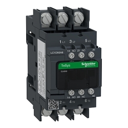 Schneider Electric LC1D50A6M7, Contactor, LC1D Series, 220 VAC Coil, 50 to 80 A Maximum Load Current, 115 VAC,230/240 VAC,200/208 VAC,230/240 VAC,460/480 VAC,575/600 VAC Coil, 3 Pole, 50/60 Hz Frequency, 3.7 W Wattage, 1 NO + 1 NC/3 NO Contact Configuration, 1 NO + 1 NC Auxiliary Contacts, Power Factor: 15 kW 220 to 230 V AC 50/60 Hz AC-3 ,22 kW 380 to 400 V AC 50/60 Hz AC-3 ,30 kW 500 V AC 50/60 Hz AC-3 ,33 kW 660 to 690 V AC 50/60 Hz AC-3 ,25 kW 415 V AC 50/60 Hz AC-3 ,30 kW 440 V AC 50/60 Hz