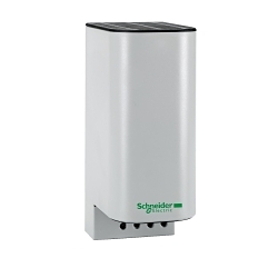 Schneider Electric Square D PTC Resistance Heater, Double Insulated Vertical, Series: ClimaSys CR, 110 to 250 VAC, 50 W Power, 50/60 Hz Frequency, -10 to 158 deg F, Screw Terminal Connection, IP20 Enclosure, DIN Rail Mounting, Extruded Aluminum/Plastic, 60 mm W x 90 mm D x 110 mm H Dimensions