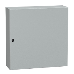 Schneider Electric NSYS3D101030P, Plain, 39.37 in Width, 11.81 in Depth, 39.37 in Height, Lock: 3 points lock,3 mm double-bar , Steel, Epoxy-polyester powder, Gray