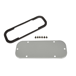 Schneider Electric Square D Cable Gland Plate, Bottom Mount Standard, For Use With: Spacial CRN Wall Mount Steel Enclosure, Specifications: 1 mm THK, Steel, Epoxy Polyester Powder Coated, Gray, 450 mm W x 10 mm D Dimensions