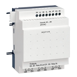 Schneider Electric SR3XT141B Discrete I/O Extension Module, 24 VAC, 4.4 mA, 8 Inputs, 6 Outputs