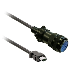 Schneider Electric VW3M8D2AR50 Lexium Shielded Encoder Cable, (5) 0.13 sq-mm Conductor, 5 m L