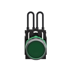 Schneider Electric XB5AW23G5 XB5 Series Push-To-Test Pilot Light, 110 to 120 VAC, 14 mA